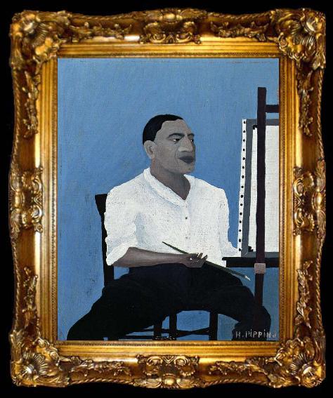 framed  Horace pippin Self-Portrait, ta009-2
